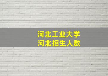 河北工业大学 河北招生人数